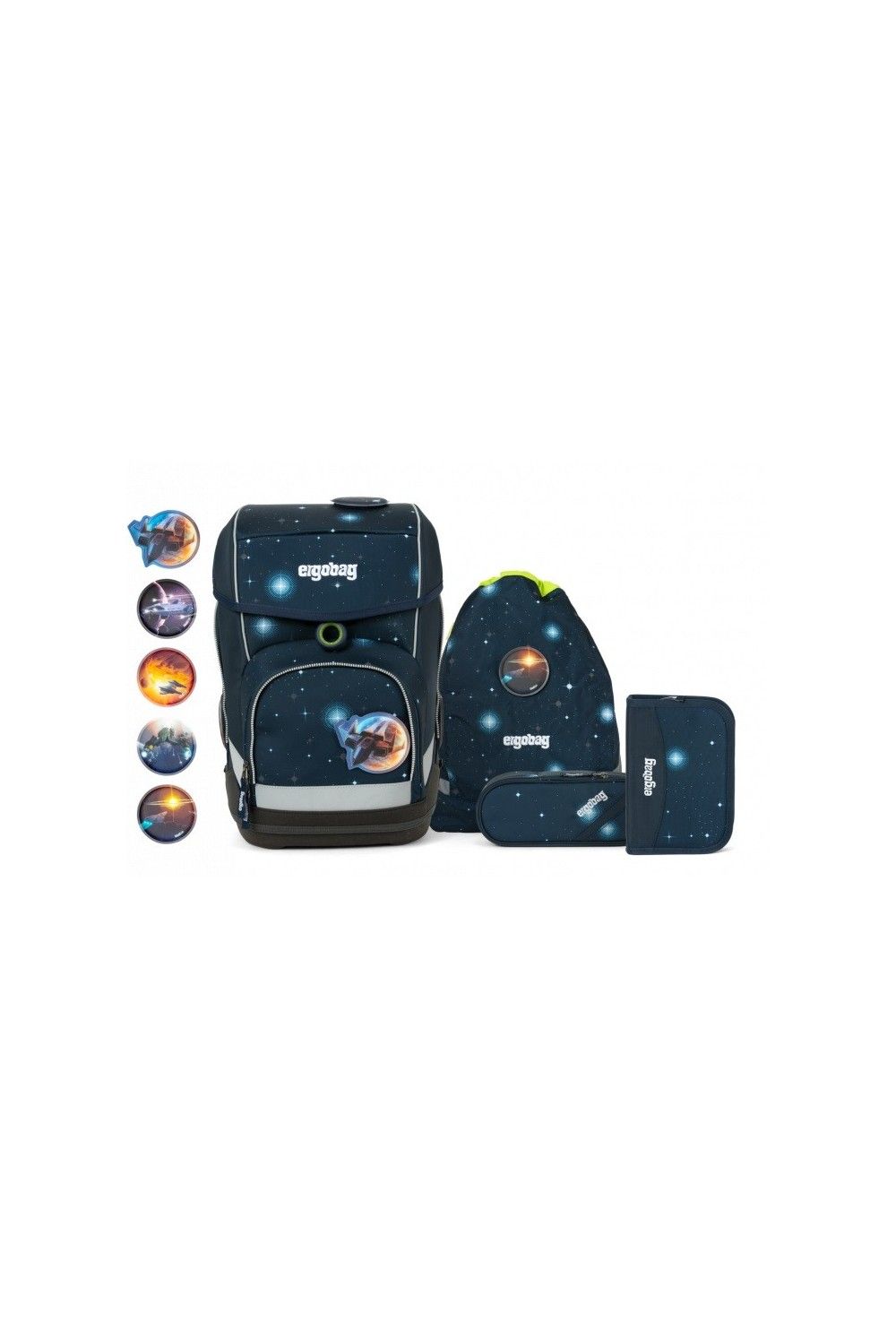 ergobag cubo school backpack set 5 pieces Galaxy Edition KoBaernikus