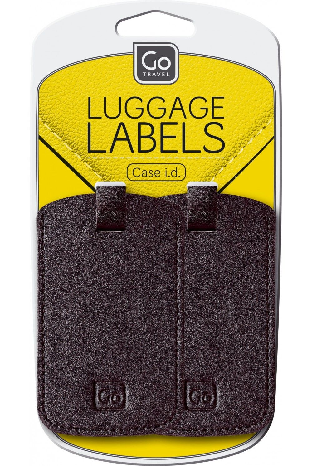 Go Travel Luggage Labels Real Leatherette 2 Pieces Go Travel Luggage Labels Real Leatherette 2 Pieces