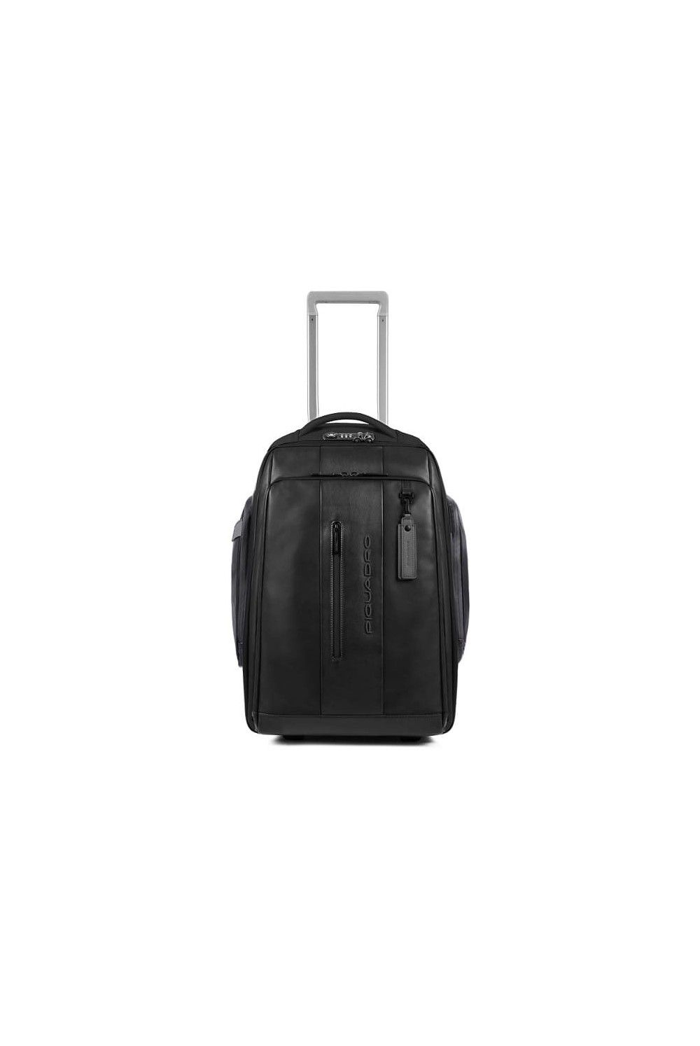Laptop backpack with wheels Piquadro Urban 15.6 inches made of leather with USB port