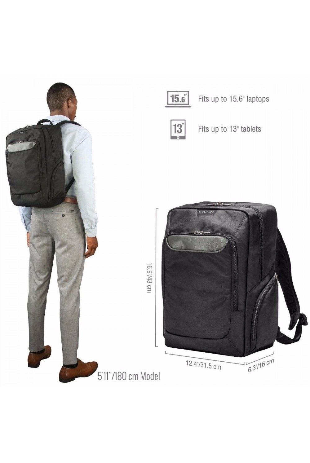 Laptop backpack Advance Everki 15.6 inches