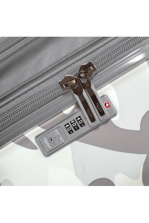 Suitcase Heys White Camo 4 Rad Medium 66cm expandable Suitcase Heys White Camo 4 Rad Medium 66cm expandable