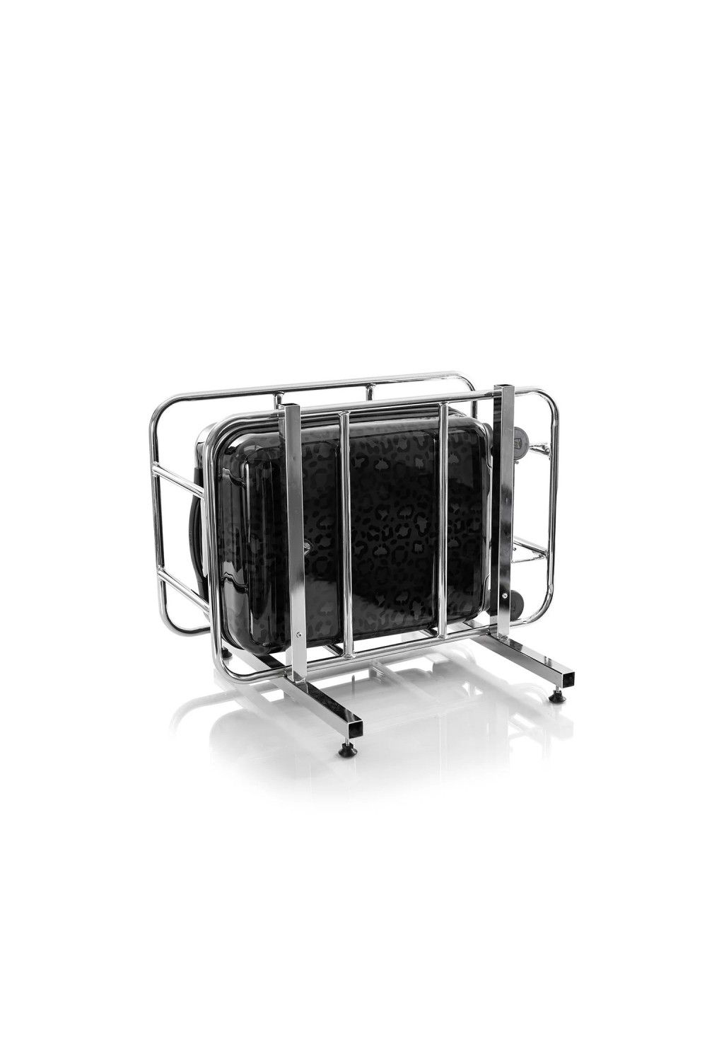 Suitcase hand luggage Heys Black Leopard 4 wheel 55cm expandable