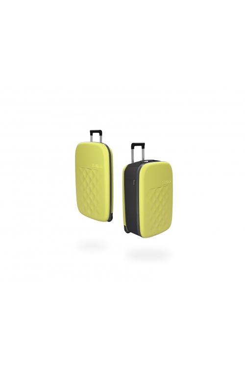 Suitcase medium size foldable Rollink Flex Vega 2 wheel 64cm Iris Yellow
