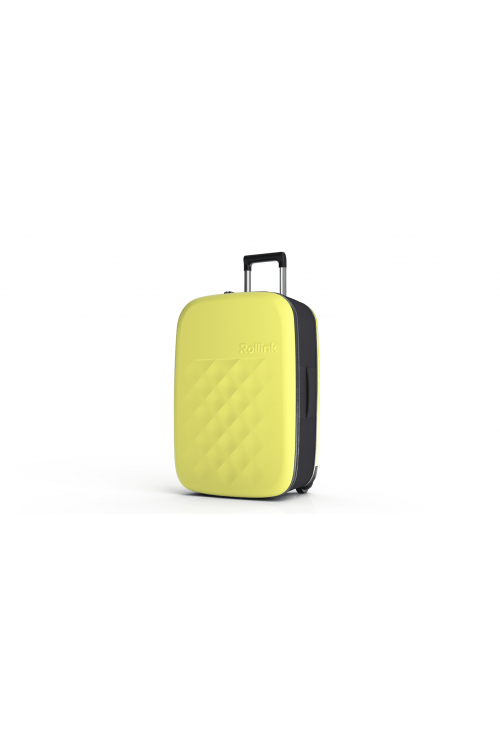 Suitcase medium size foldable Rollink Flex Vega 2 wheel 64cm Iris Yellow Suitcase medium size foldable Rollink Flex Vega 2 wheel 64cm Iris Yellow