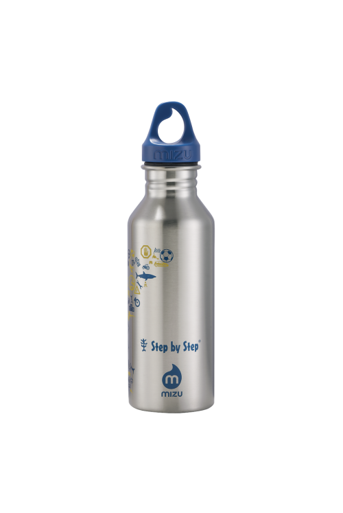 Step by Step Drinking Bottle Stainless Steel Blue & Yellow