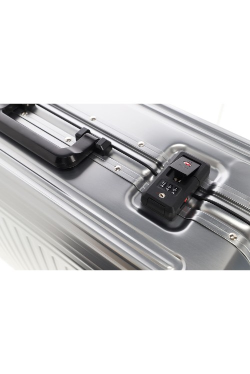 Aluminum case Travelite NEXT 55 4 wheel hand luggage, gunmetal